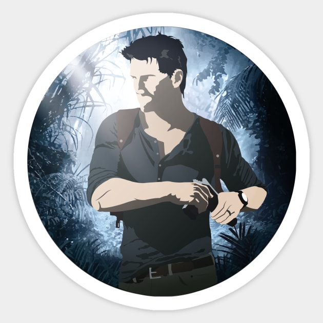 Uncharted Nathan Jungle Sticker by Nina_R